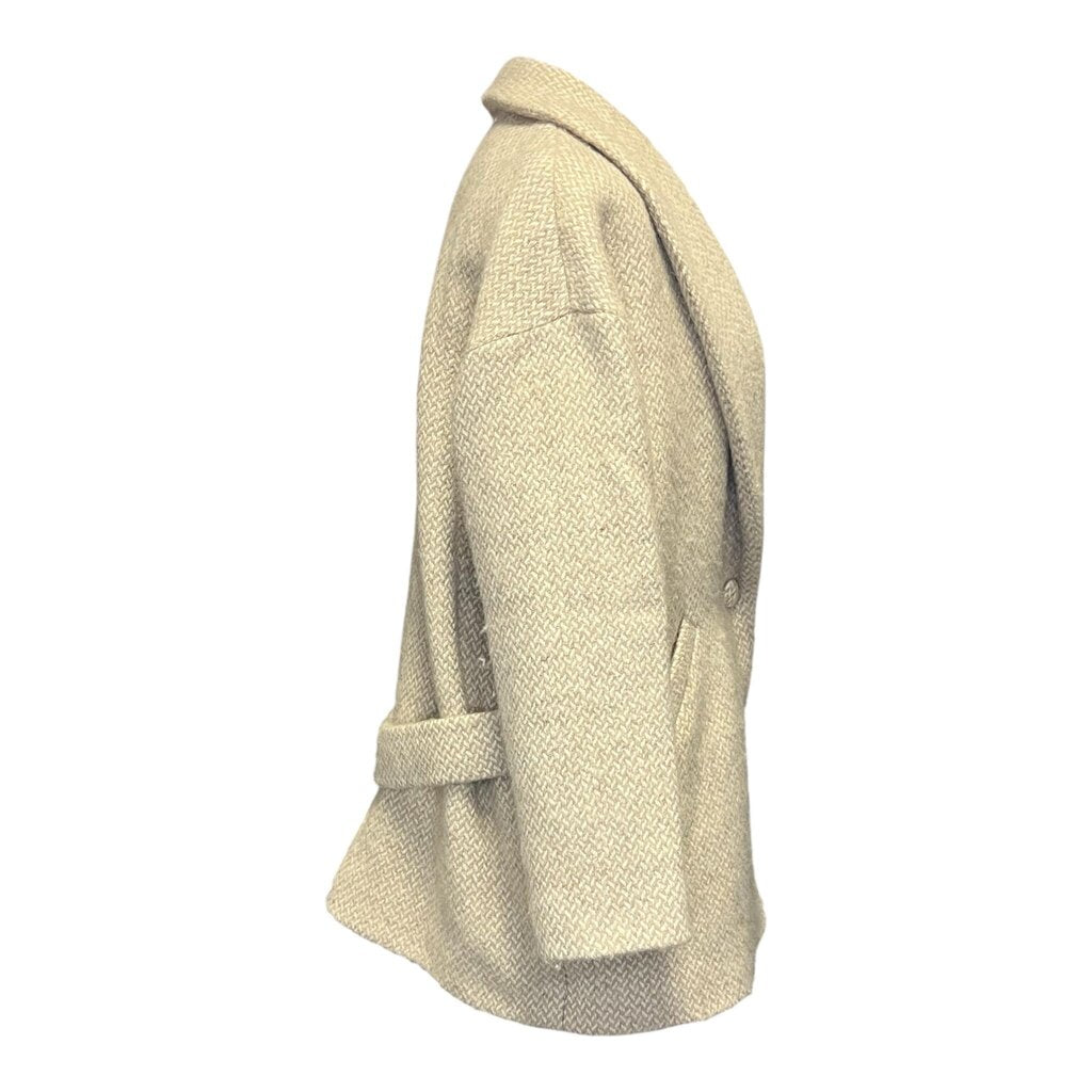 Sezane Herringbone Wool Blend Jacket