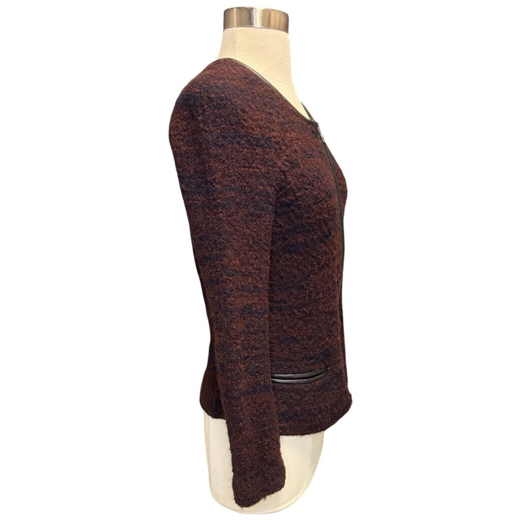 Marant Etoile Textured Tweed Zip Up Jacket
