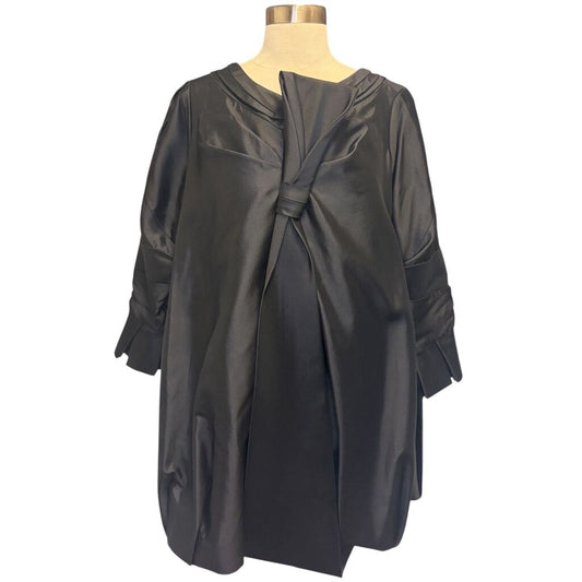 Zac Posen Black Satin Opera Coat MSRP $2500