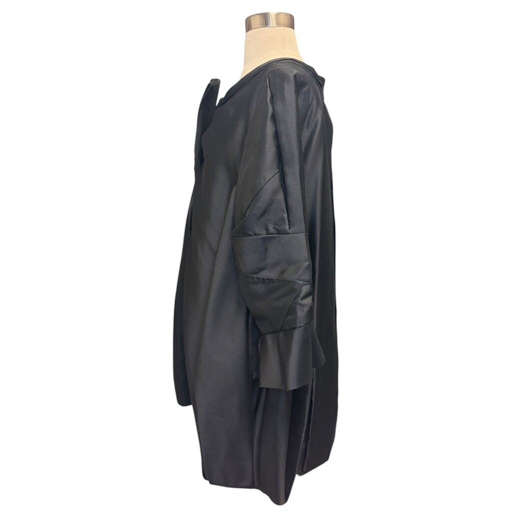 Zac Posen Black Satin Opera Coat MSRP $2500