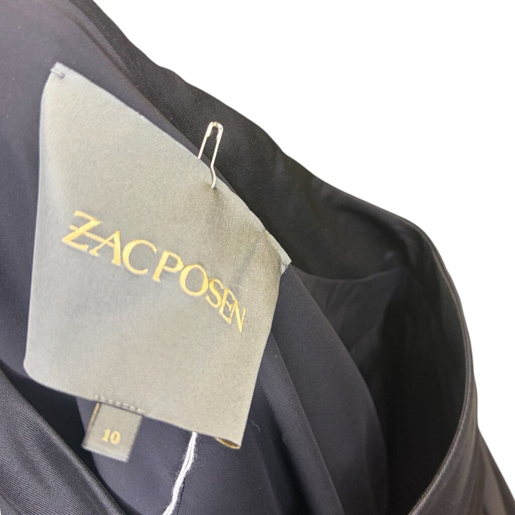 Zac Posen Black Satin Opera Coat MSRP $2500