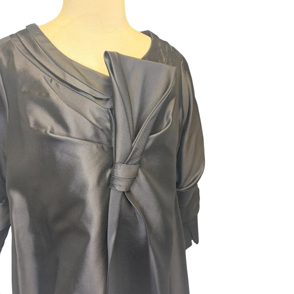 Zac Posen Black Satin Opera Coat MSRP $2500