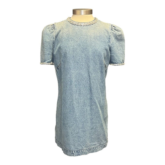 Zimmerman Crush Embellished Denim Dress, MSRP $850