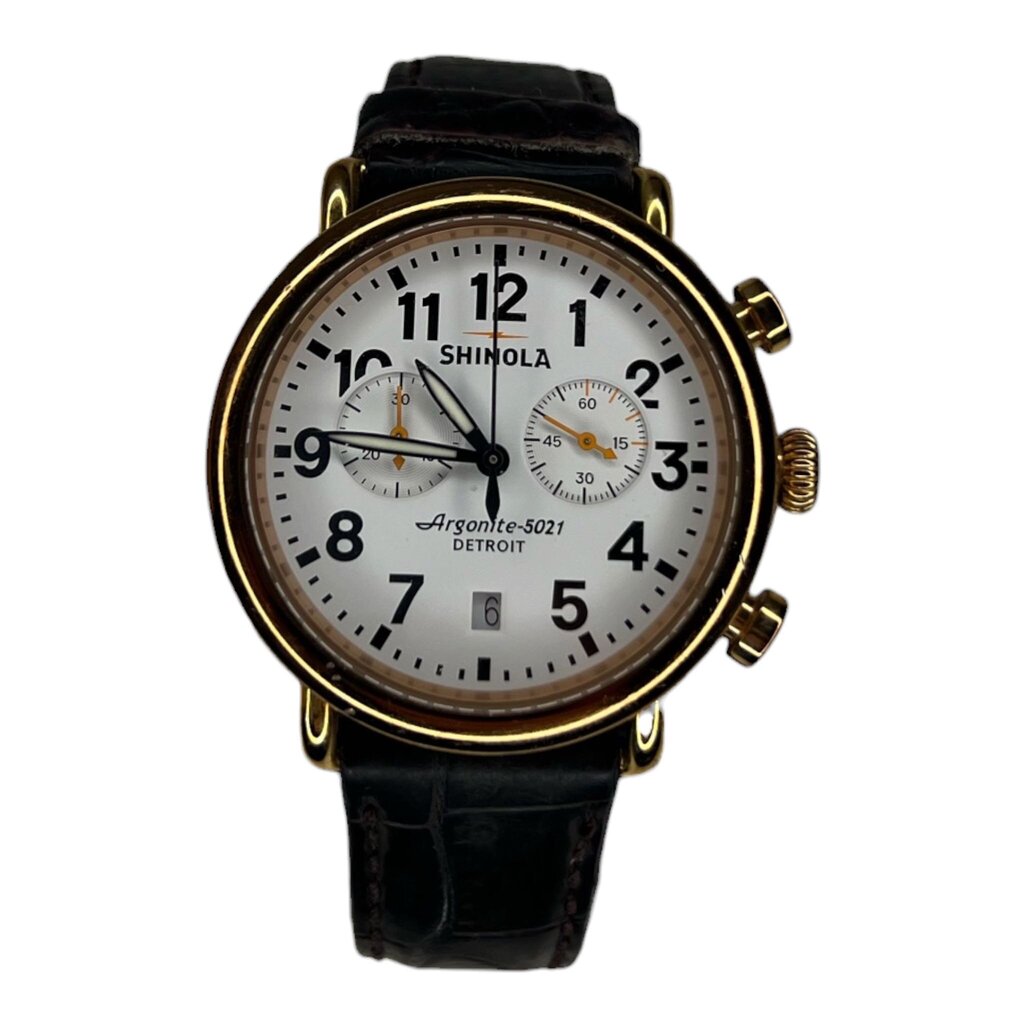 Shinola Detroit Runwell Chronograph Watch W/ Box, as found, MSRP $1,050