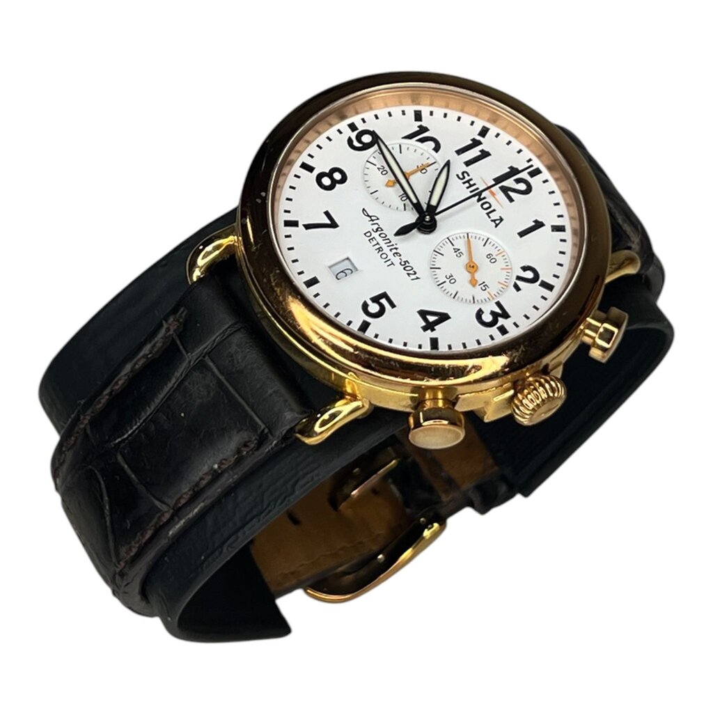 Shinola Detroit Runwell Chronograph Watch W/ Box, as found, MSRP $1,050
