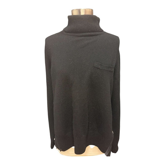 Sacai Mixed Media Wool Turtleneck Sweater