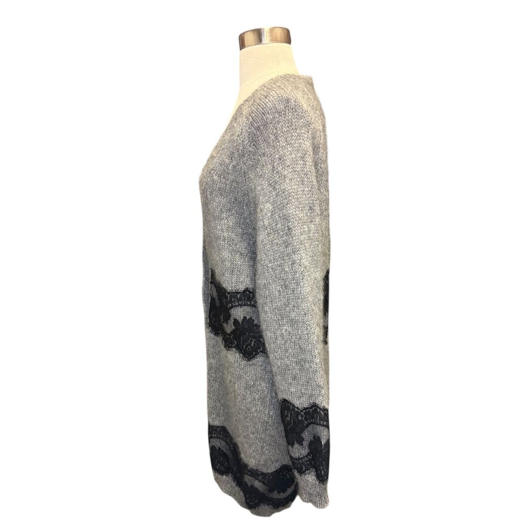 Dolce and Gabbana Lace In-Laid Knit Cardigan
