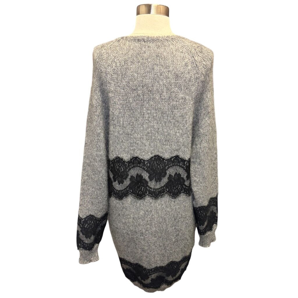 Dolce and Gabbana Lace In-Laid Knit Cardigan