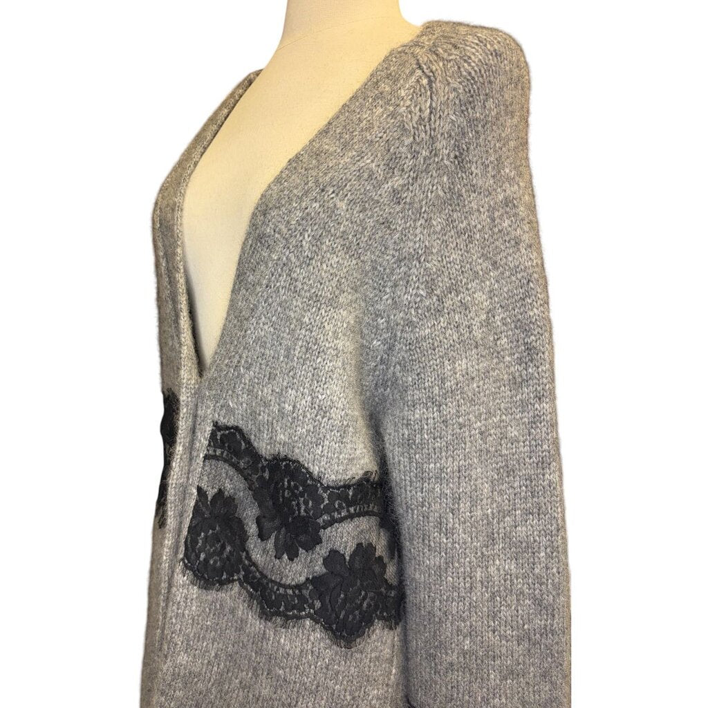 Dolce and Gabbana Lace In-Laid Knit Cardigan