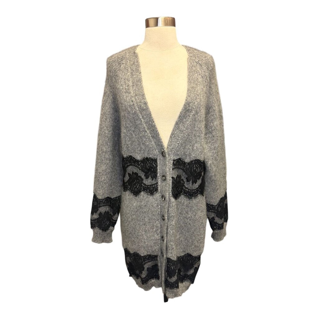 Dolce and Gabbana Lace In-Laid Knit Cardigan