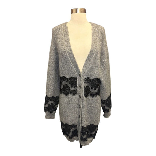 Dolce and Gabbana Lace In-Laid Knit Cardigan
