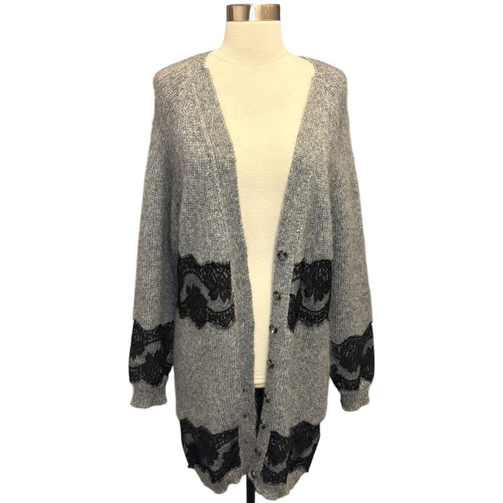 Dolce and Gabbana Lace In-Laid Knit Cardigan