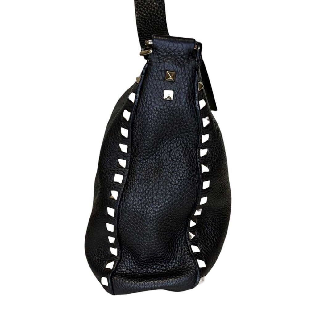 Valentino Rockstud Pebbled Leather Handbag