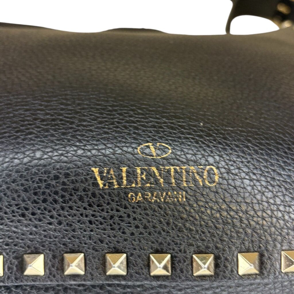 Valentino Rockstud Pebbled Leather Handbag