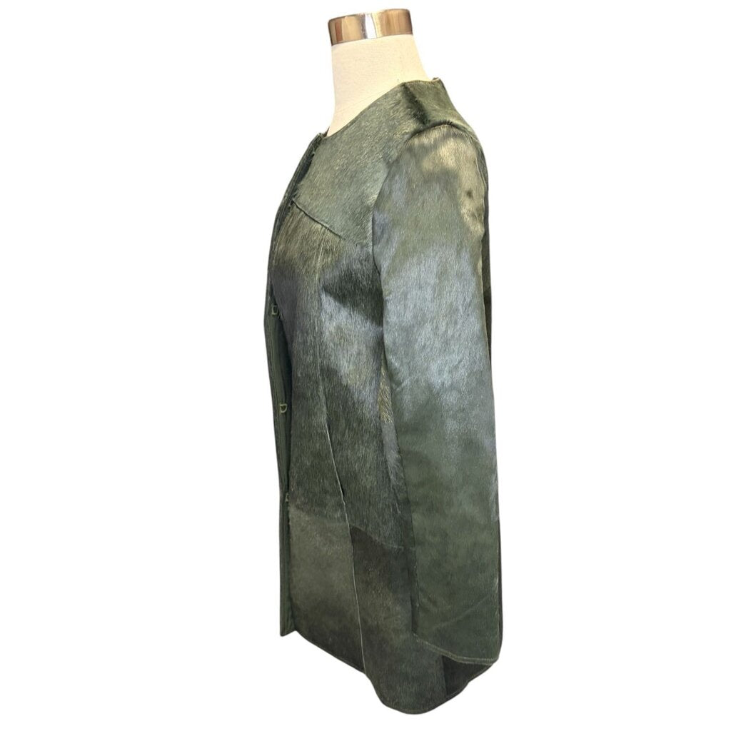 Raoul Green Leather Panel Jacket