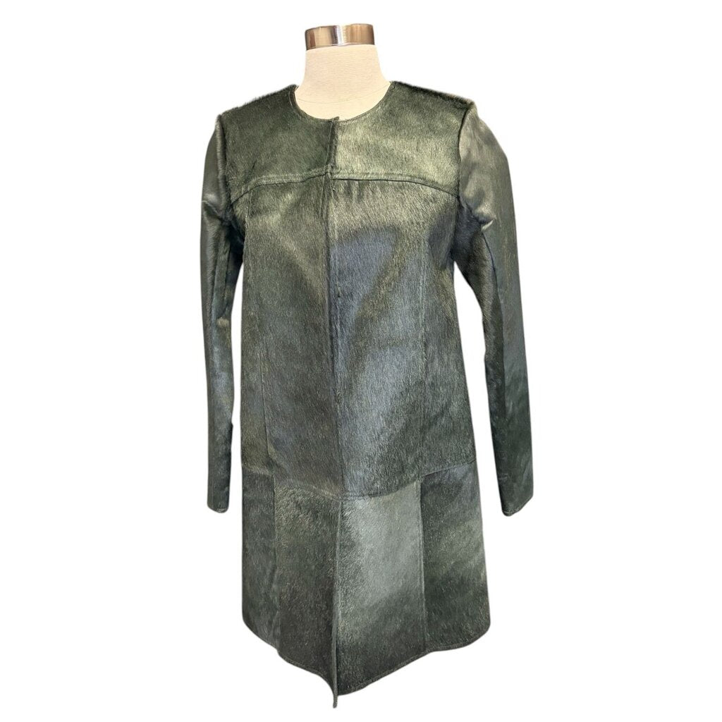 Raoul Green Leather Panel Jacket