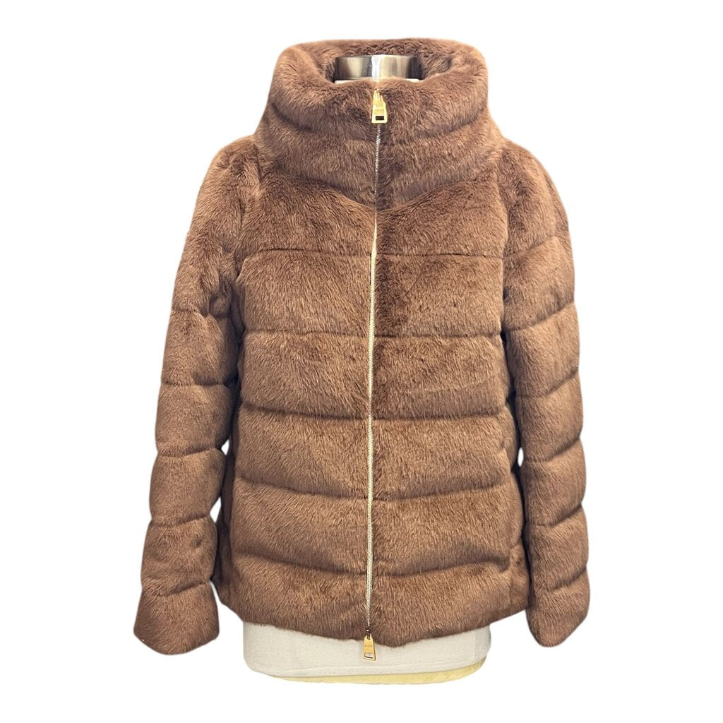 Herno Faux Fur Short Puffer Jacket