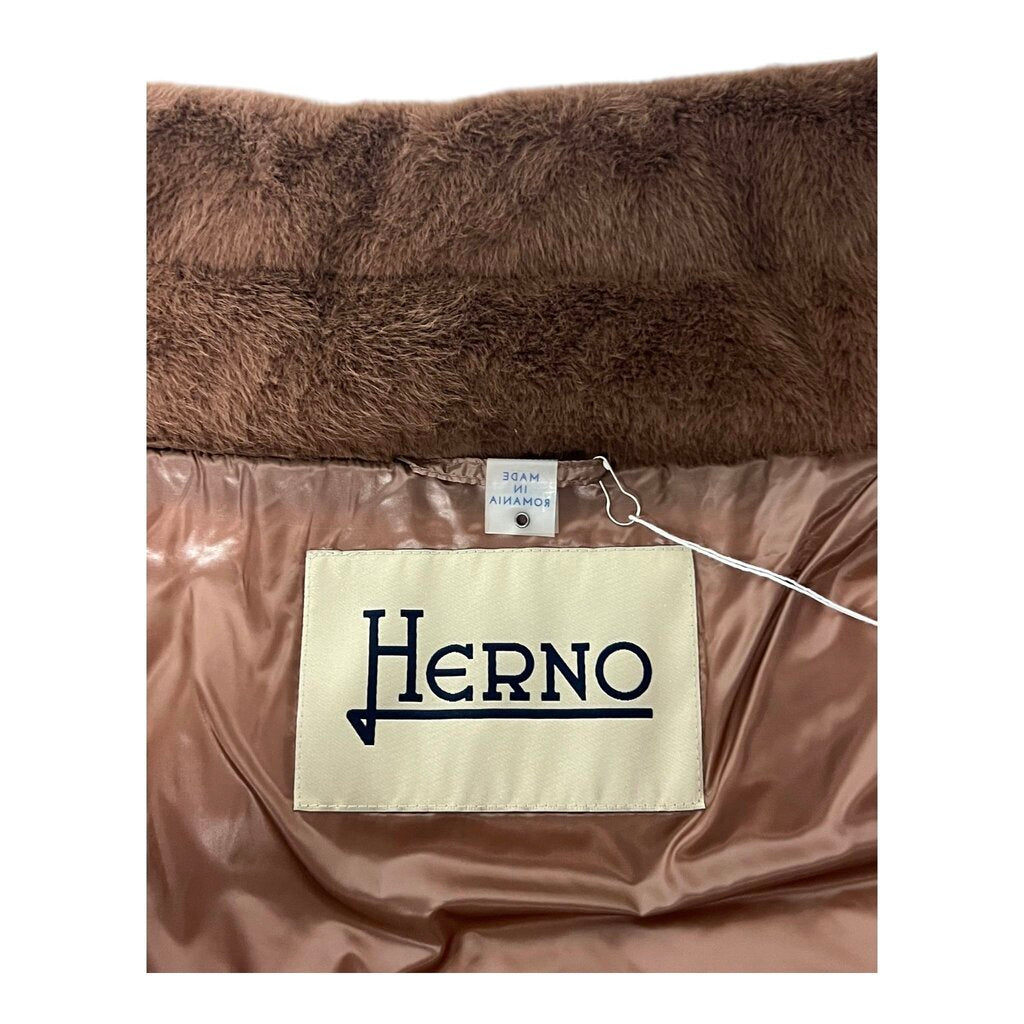 Herno Faux Fur Short Puffer Jacket
