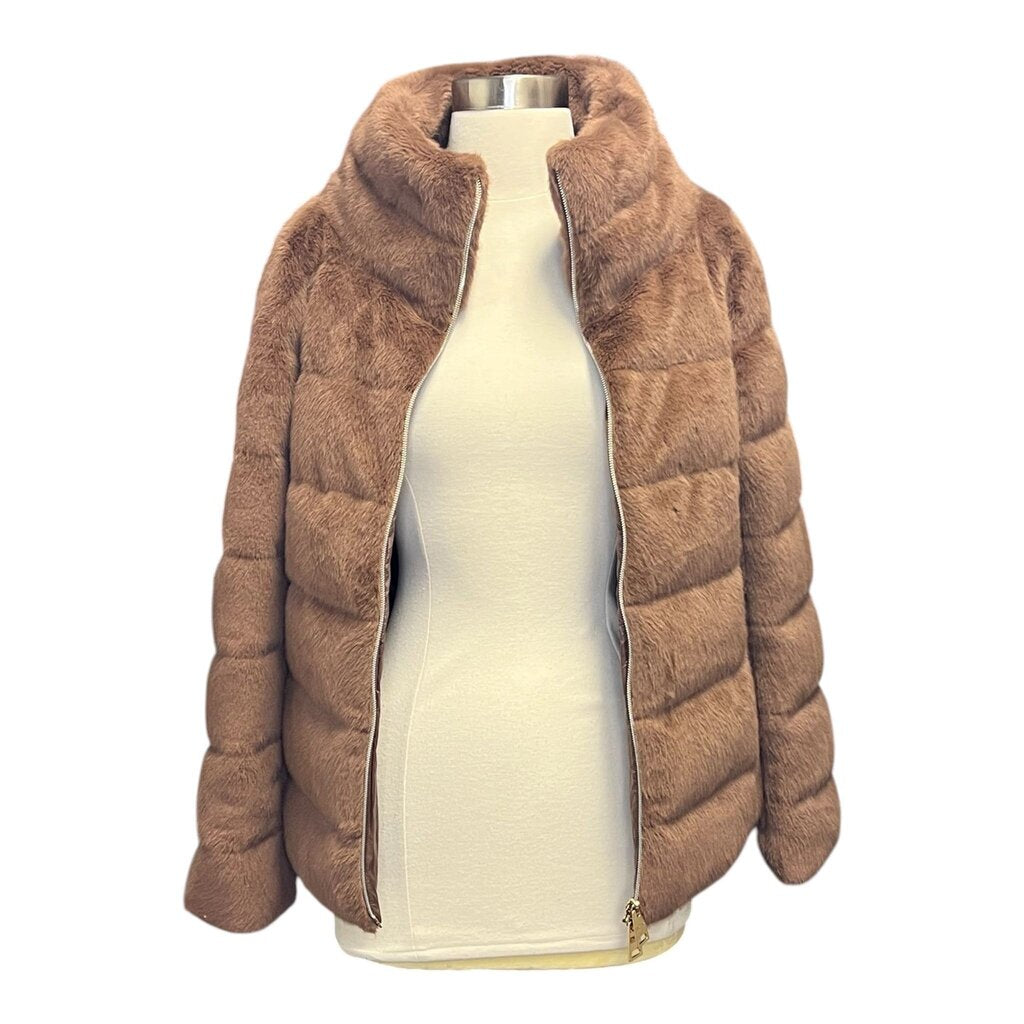 Herno Faux Fur Short Puffer Jacket