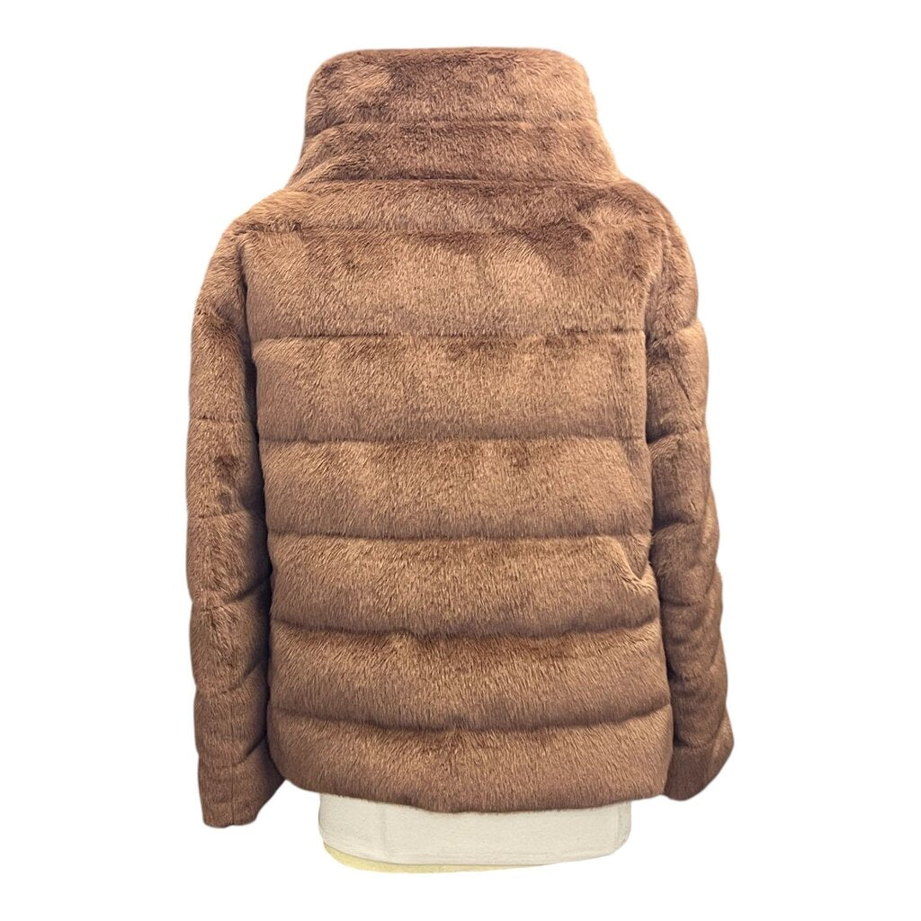 Herno Faux Fur Short Puffer Jacket