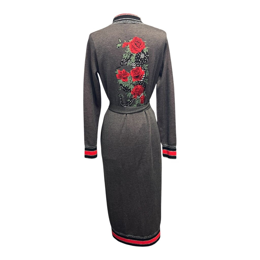 L'Agence Longline Metallic Trim Cardigan