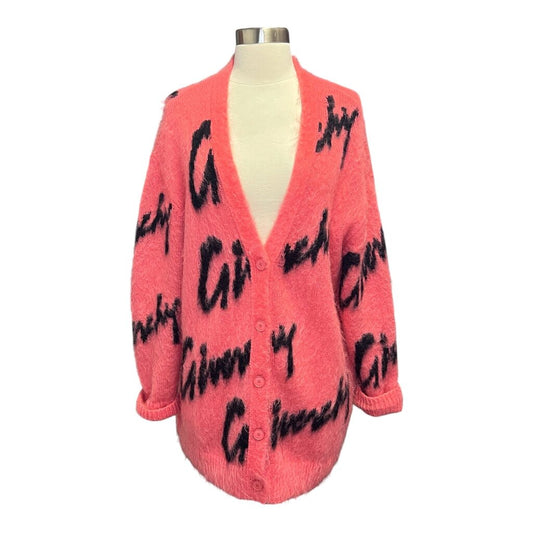 Givenchy Script Logo Mohair Blend Cardigan