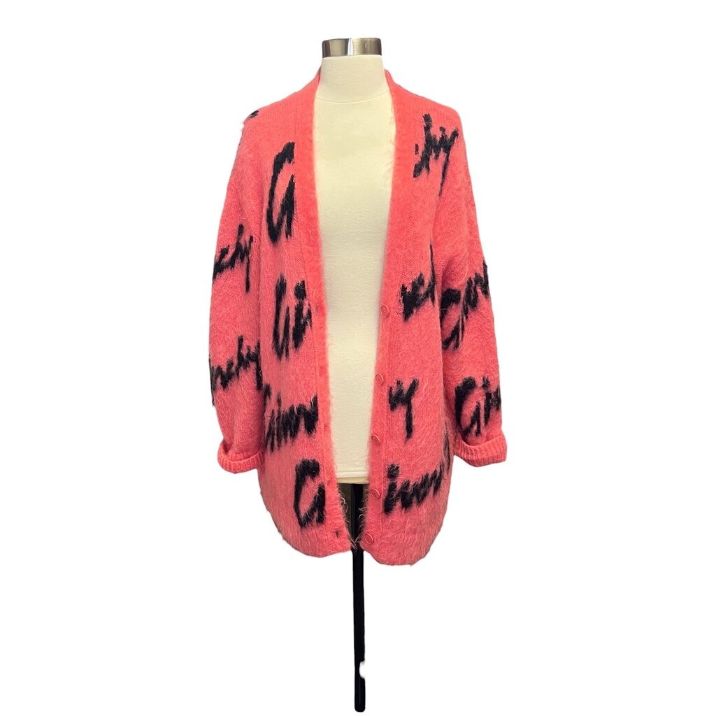 Givenchy Script Logo Mohair Blend Cardigan