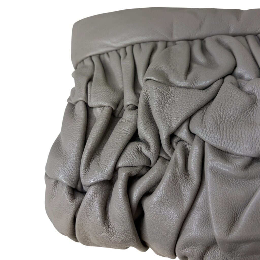 Jill Stuart Ruched Leather Clutch