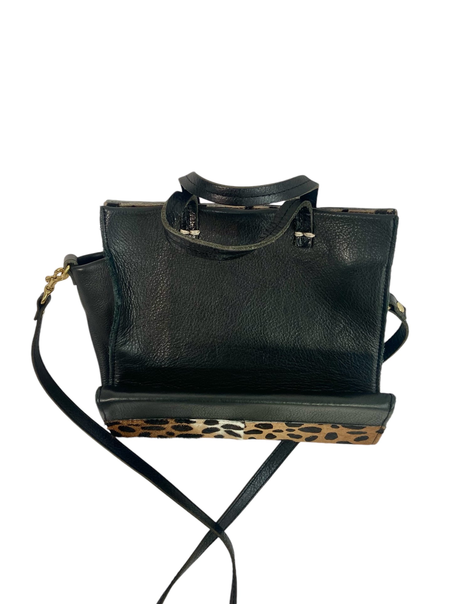 Clare V Pieced Leopard Crossbody Bag