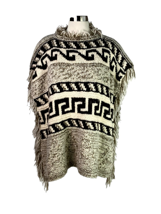 Isabel Marant Etoile Wool Graphic Print Poncho