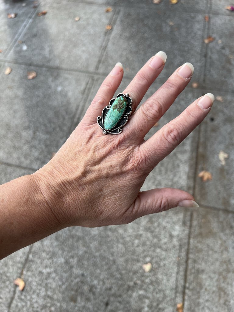 Silver Turquoise Statement Ring