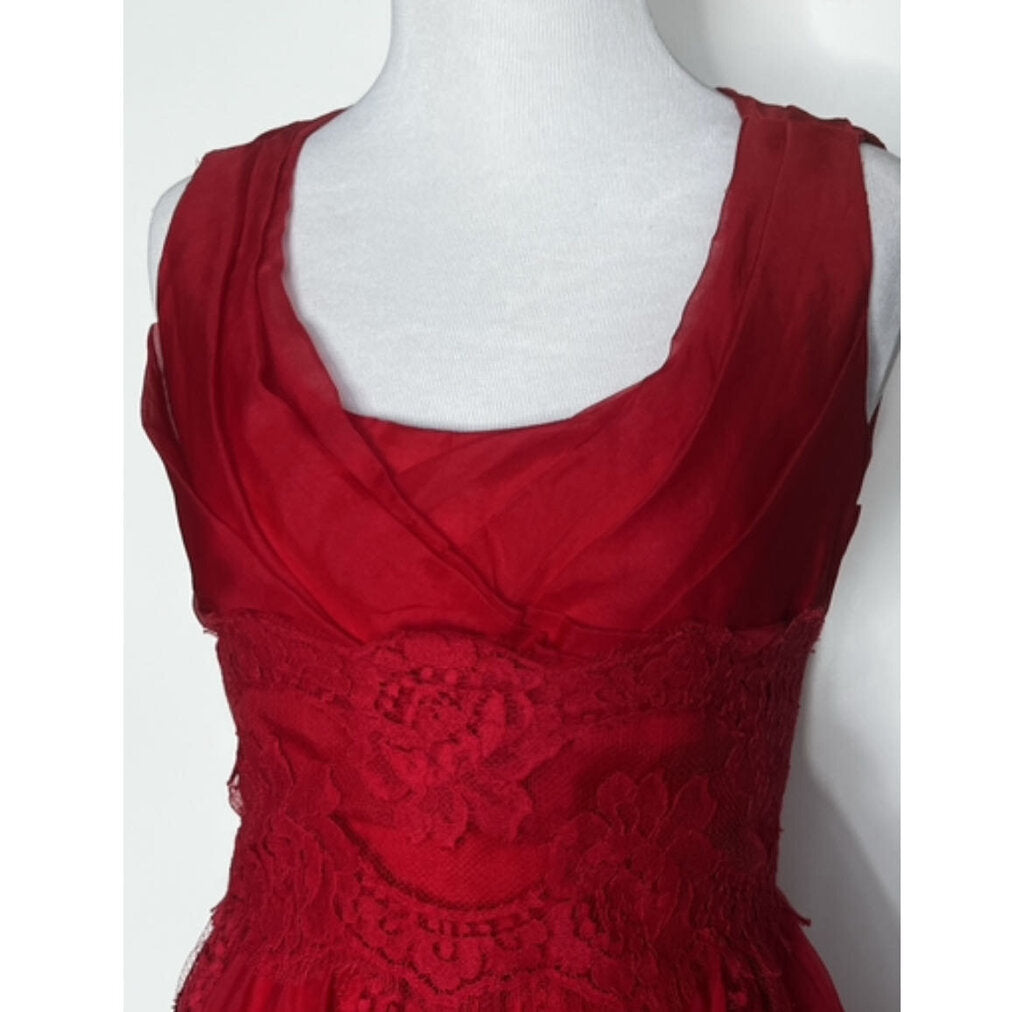 Dolce & Gabbana Lace & Chiffon Cocktail Dress, MSRP $2000
