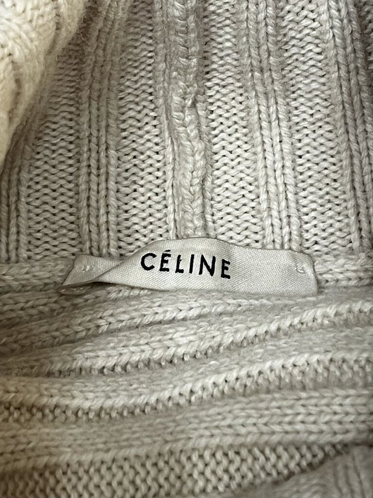 Celine Rib Knit Exaggerated Sleeve Turtleneck