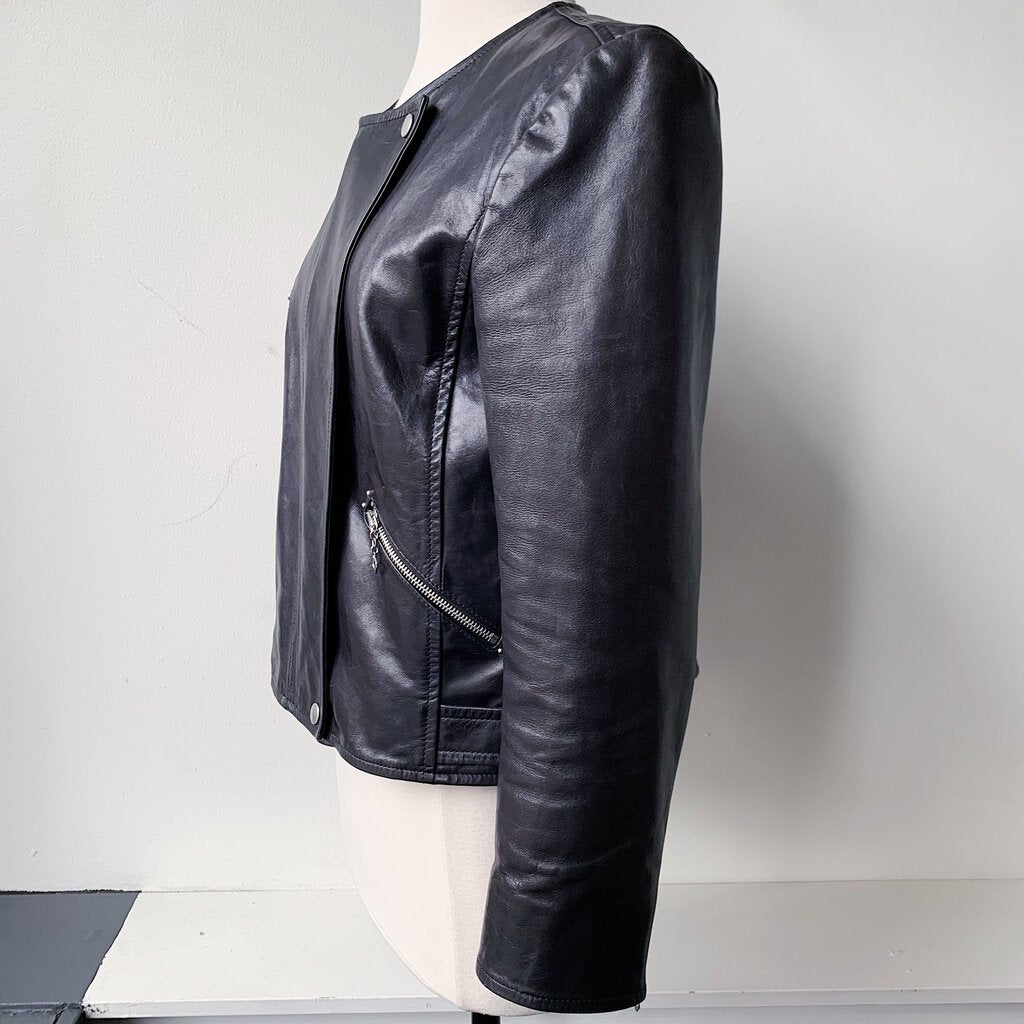 Isabel Marant Etoile Collarless Leather Jacket, Online