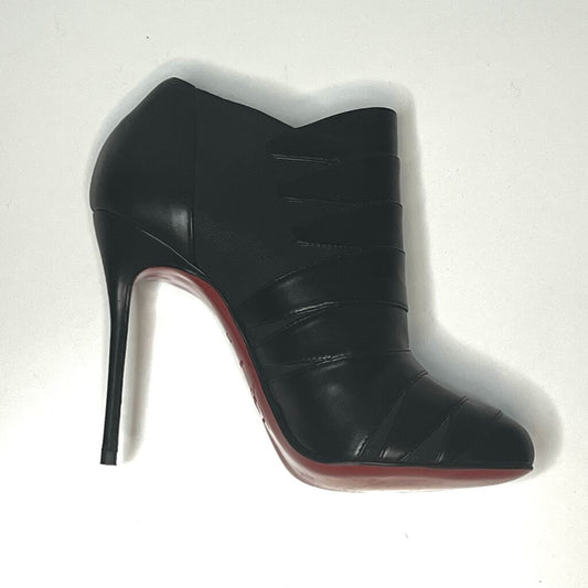 Louboutin Tiered Leather Ankle Booties, New, Online