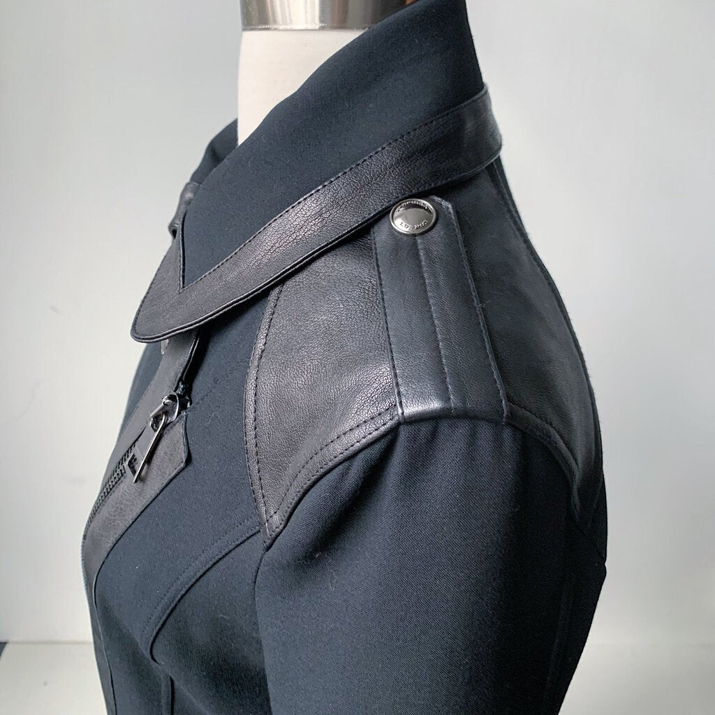 Burberry Soft Moto Plaid Lined Jacket