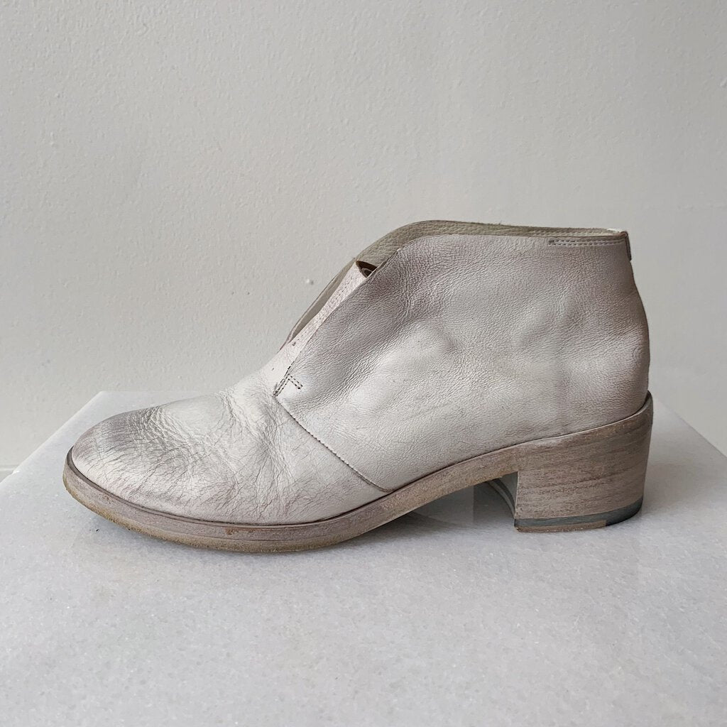 Marsell Distressed Leather Slip On Booties