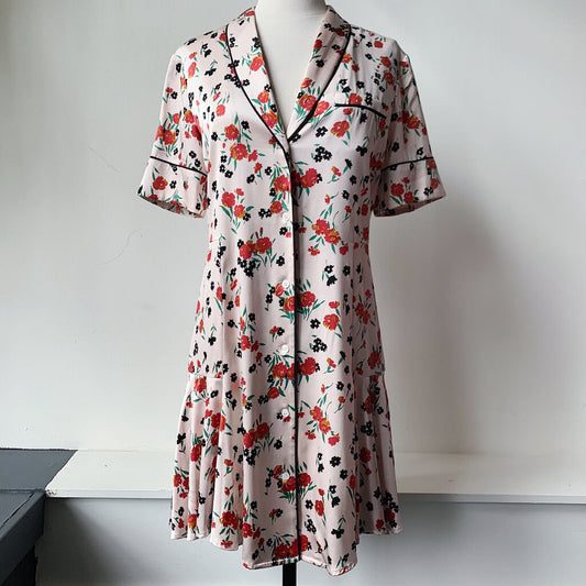 A.L.C Ruthie Silk Floral Print Button Down A Line Dress. Button Closure at Front. New. MSRP $550