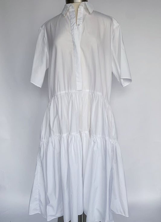 Cecilie Bahnsen White Oversized Shirt Dress